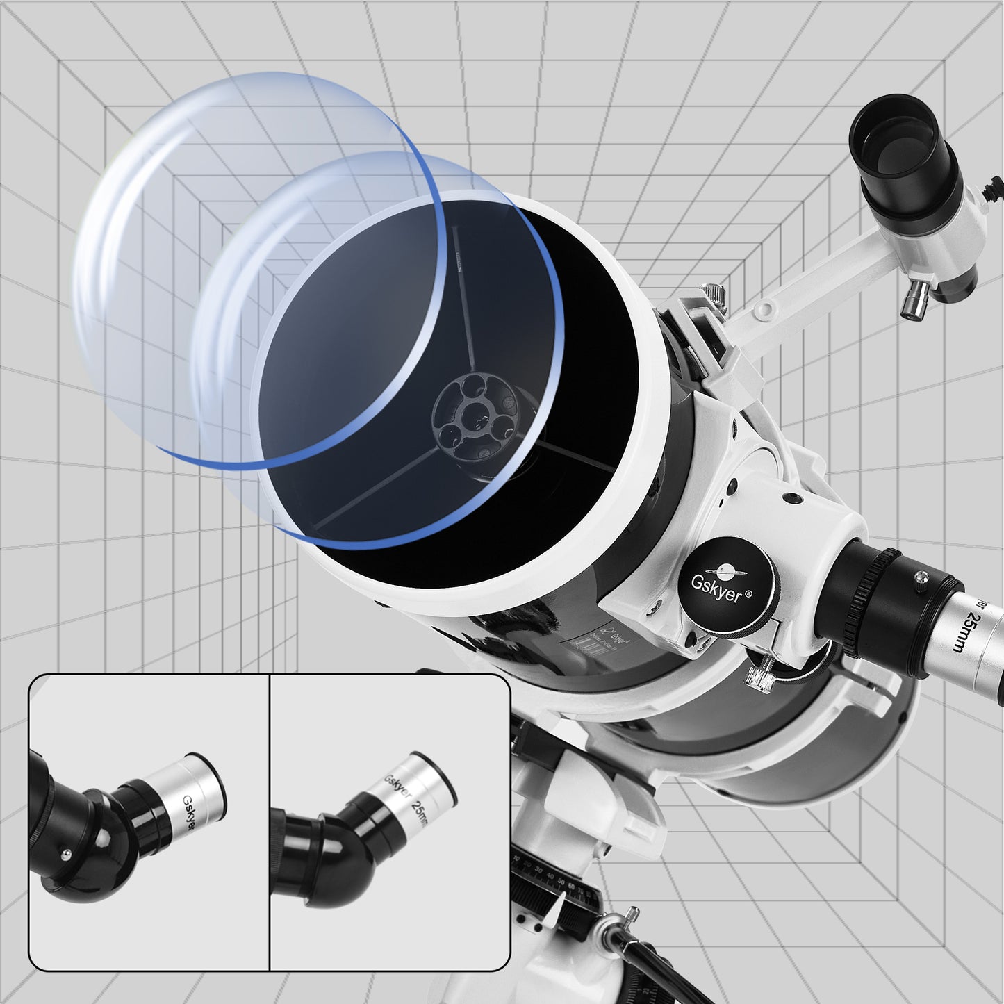 Gskyer Telescope 130mm Aperture EQ Mount Professional Reflector Telescope for Adults, Teens, and Astronomy Enthusiasts