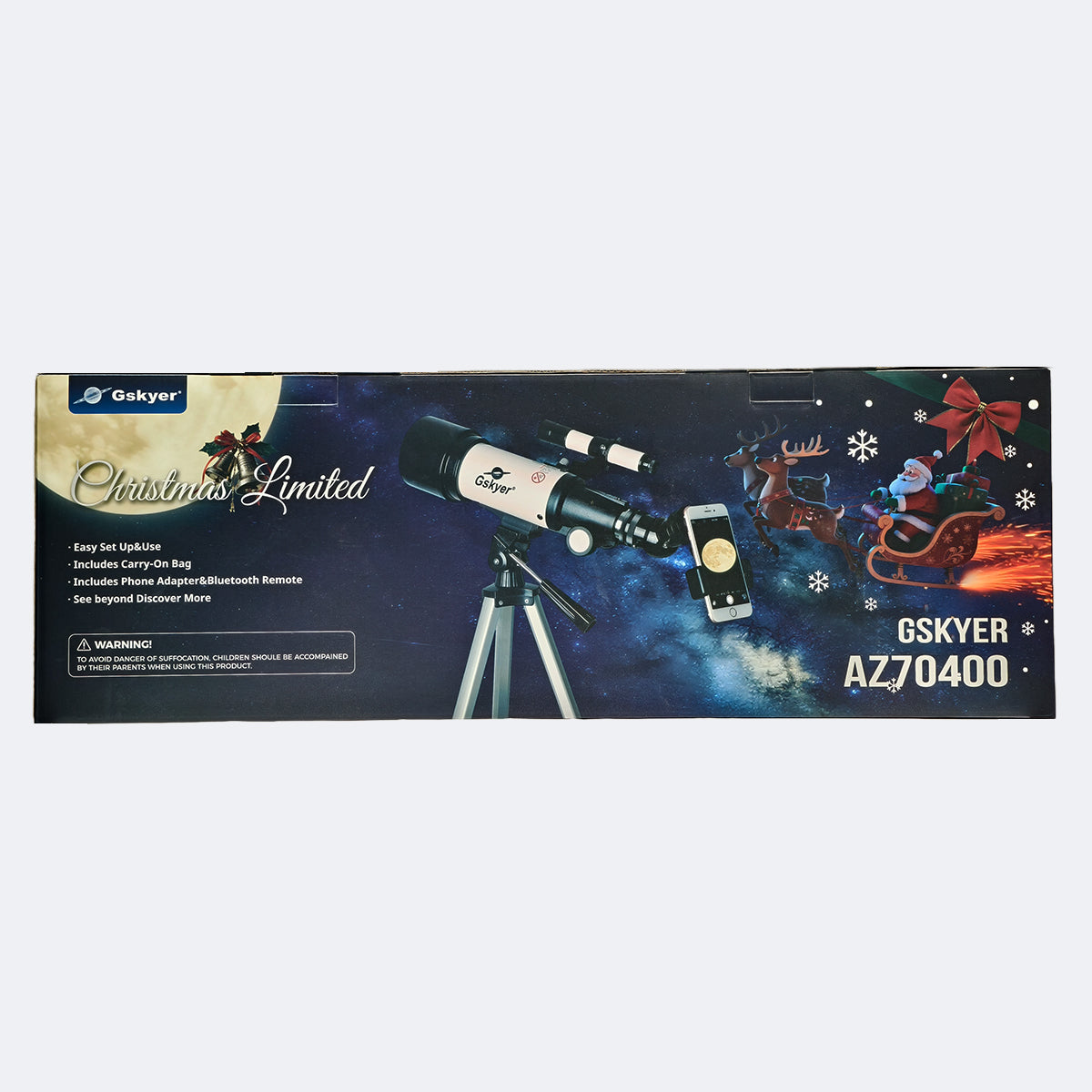 Gskyer Telescope 70mm Aperture 400mm Portable Astronomical Refracting Telescope for Kids and Beginners