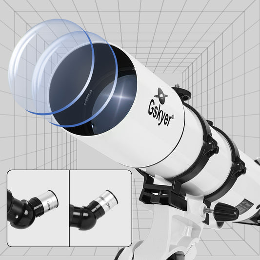 Gskyer Telescope 90mm Aperture 600mm AZ Mount Astronomical Refracting Telescope for Beginners and Adults — High-Power Telescope with Phone Adapter and Wireless Remote