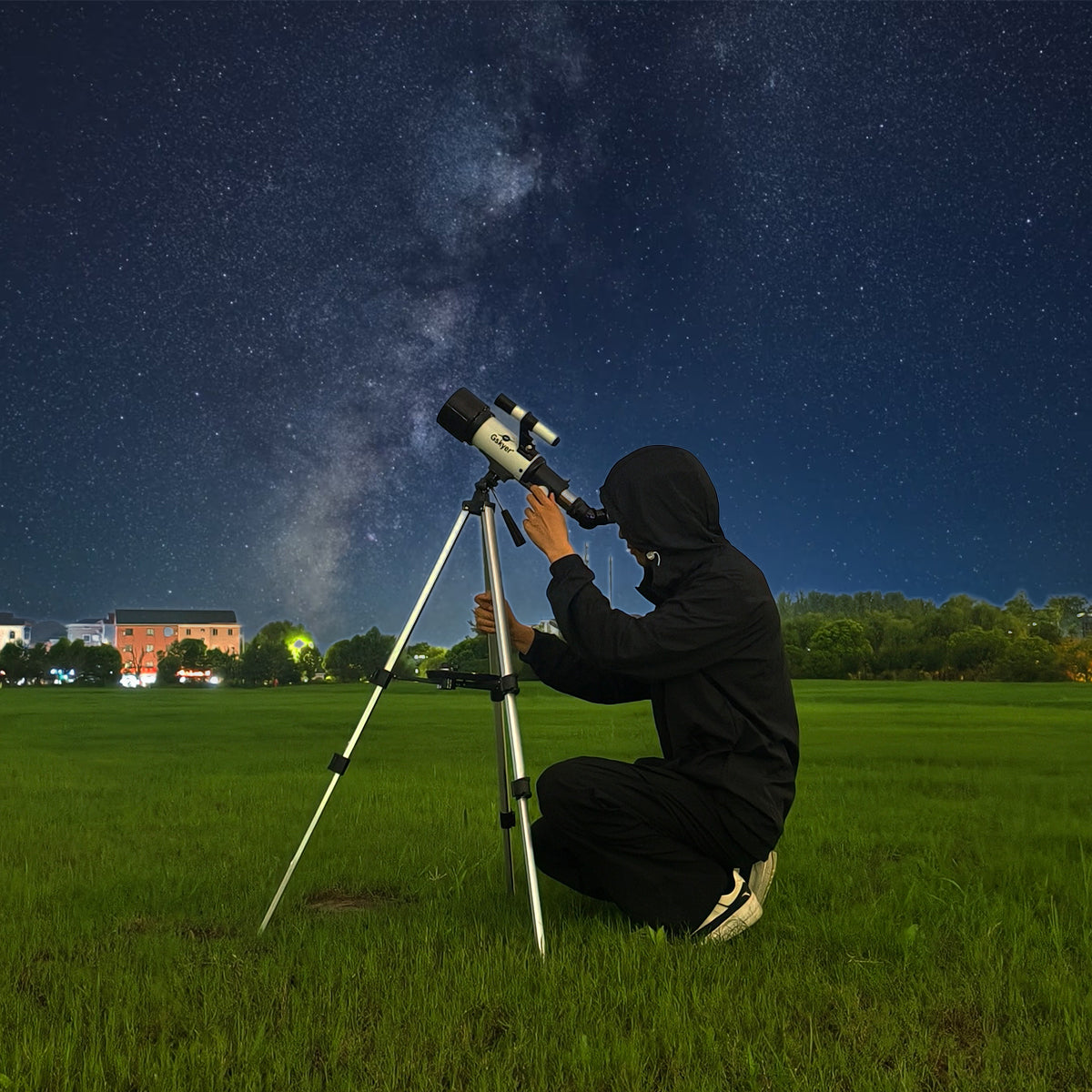 Using Gskyer Telescope for Stargazing Under Night Sky