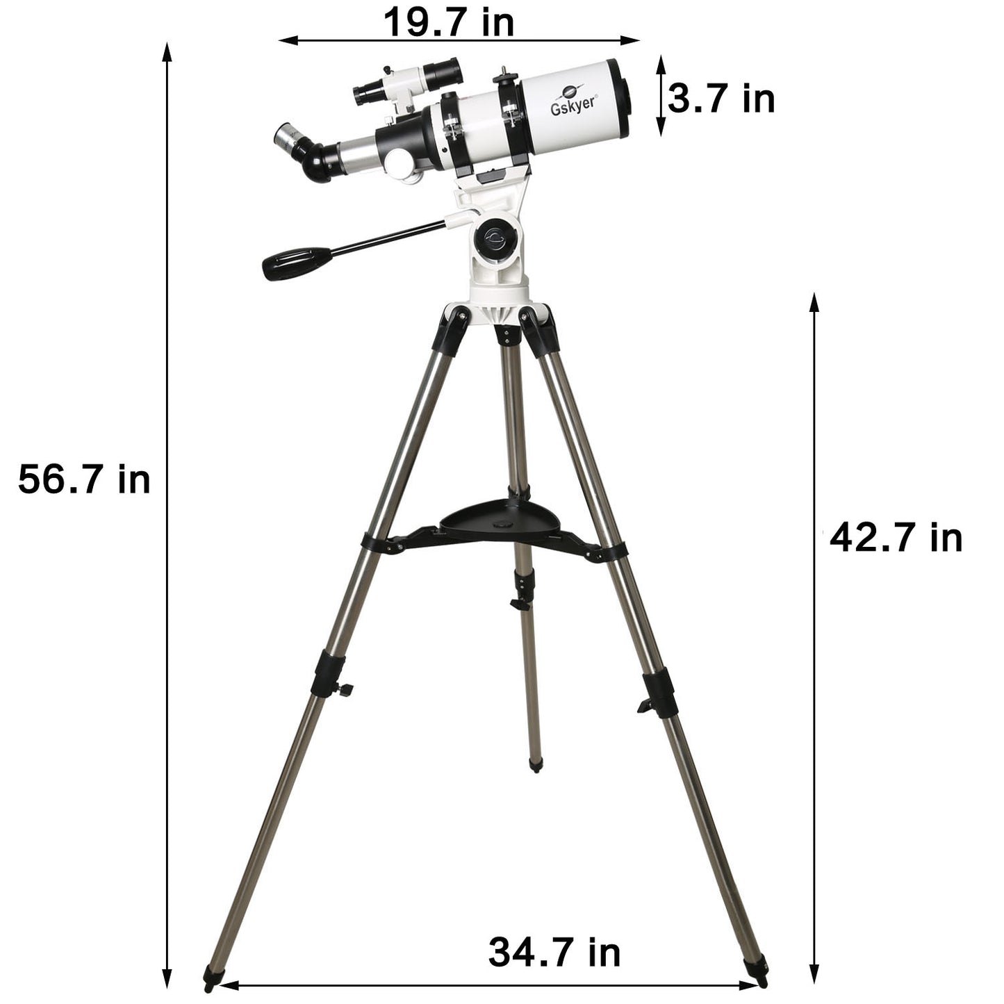 Gskyer Telescope 80mm Aperture 400mm AZ Mount Astronomical Refracting Telescope for Kids and Beginners — Portable Travel Telescope with Phone Adapter and Wireless Remote