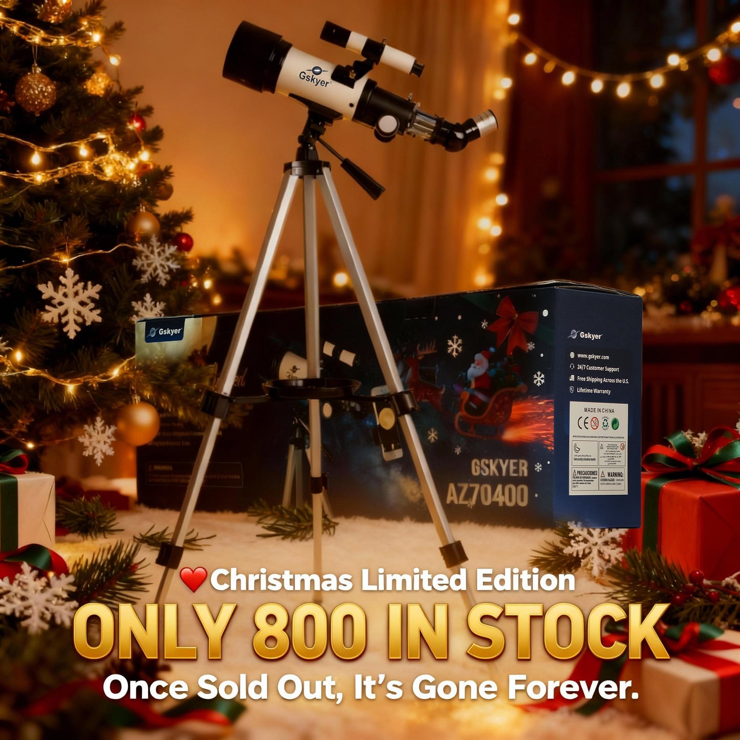 Gskyer Telescope 70mm Aperture 400mm Portable Astronomical Refracting Telescope for Kids and Beginners