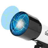 Gskyer Telescope, 70mm Aperture 400mm AZ Mount Astronomical Refracting Telescope for Kids Beginners - Travel Telescope with Carry Bag, Phone Adapter and Wireless Remote