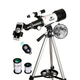 Gskyer Telescope, 70mm Aperture 400mm AZ Mount Astronomical Refracting Telescope for Kids Beginners - Travel Telescope with Carry Bag, Phone Adapter and Wireless Remote