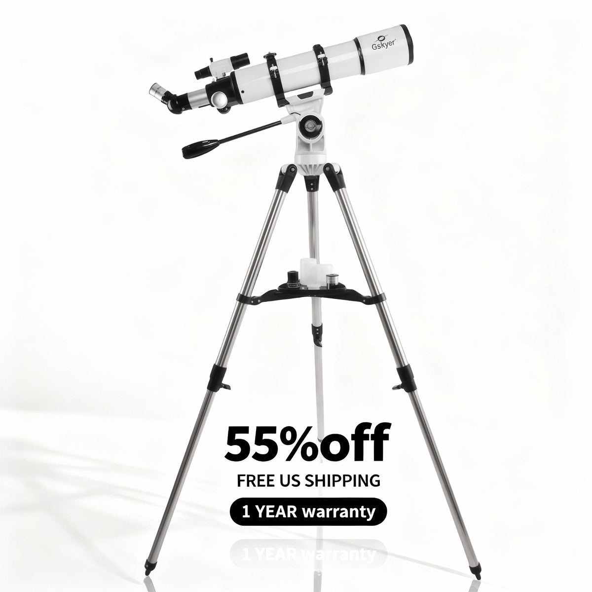 Gskyer 90mm/600mm High-Power Scope | See the Moon & Planets